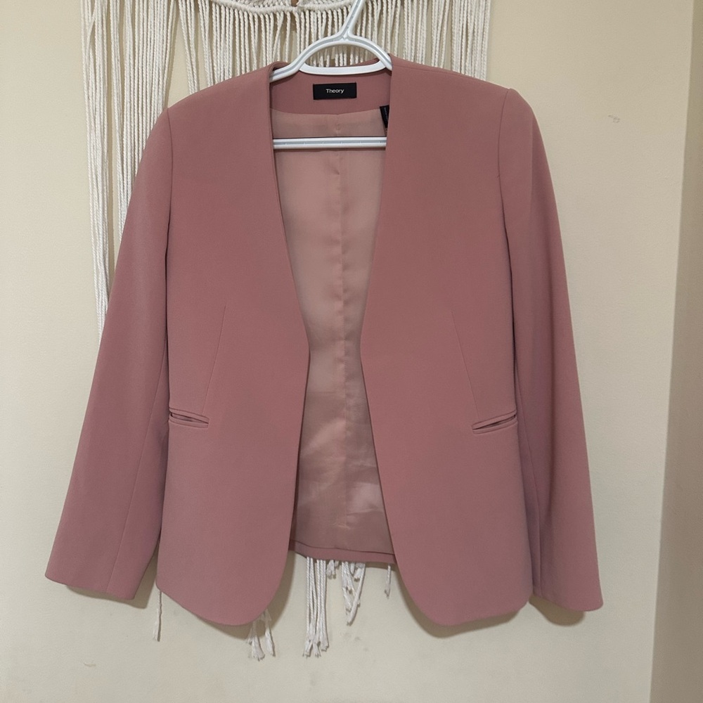 Theory Women's Blush Pink Suit Jacket